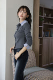 Blue black span bootcut jeans