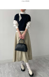 Charming Tie Puff Blouse