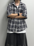 Mix Dirty Check Half Shirt
