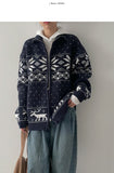 Nordic Cowichan Overfit Knit Zip-up