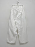 Ariel Cotton Pin-Tuck Wide Pants