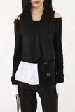 Punching suede vest