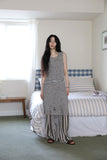 Boucle damage knit one piece