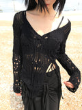 CROCHET RIBBON KNIT