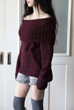 With off-shoulder knit