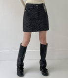 [Lined Pants] Vintage Leopard Mini Skirt