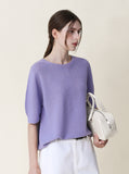[Premium] Whole Garment Miru Short Sleeve Knitwear