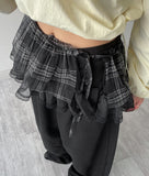 Tartan Frill Wrap Skirt