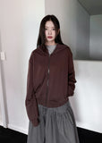 HIGHNECK CROP HOODIE ZIP-UP
