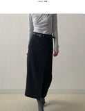 Chilia H-Line Slit Long Skirt