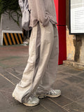 Side Zipper Nylon String Pants