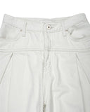 TUCK COTTON WIDE PANTS