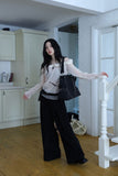 Nylon studded shoulder bag