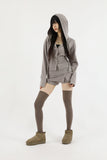 Ari snap hood zip-up