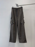 Nylon Round Zipper Pocket Pants