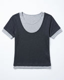 DUO TONE TENCEL TEE