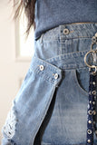 Rami Layered Skirt Denim