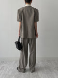 Conte Pin Tuck Wide Slacks