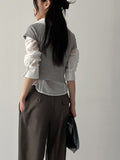 [Long sleeve ver.] Dani see-through V-neck blouse