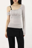 Ray Unbalance Shirring Tee