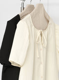 Ribbon Button Long One Piece