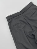 Color matching low strap wide slacks