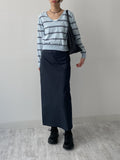 Nylon H-line Long Skirt