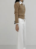 Cash Cable V-neck Knit