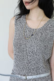 Boucle damage knit one piece