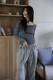 Muller twist off-shoulder top
