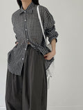 Linen Gingham Check Overfit Shirt