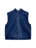 Detail Denim Anorak Vest