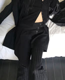 COLLARLESS CURVE JACKET