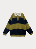 Bold stripe collar knit
