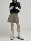 Puff wool short sleeve knit