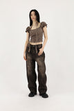 Dia rivet denim pants