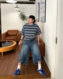 [Plan] Cutting Brush Washing Bermuda Denim