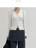Joanne Ribbed V-Neck Cardigan