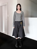 SIDE BUTTON STRAP CARDIGAN