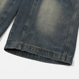 Haas Double Knee Bermuda Denim