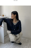 Nosh Yang V-neck Loose Fit Knit