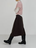 Lehman Wool Pleated Long Skirt