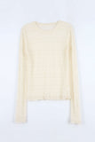 Ari Wrinkle See-Through Long Sleeve Tee