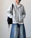 Shaggy Angora Knit Zip-Up