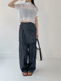 Loti Denim Wrap Mini Skirt