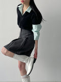Sol Half Pleated Midi Skirt
