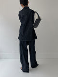 [Setup Available/Unisex] Colin Two Tuck Wide Denim Pants
