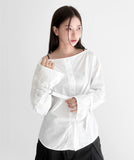 BOATNECK BELT BLOUSE