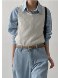 Hachi See-through U-neck Vest