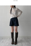 Sheer High Neck Tie Blouse